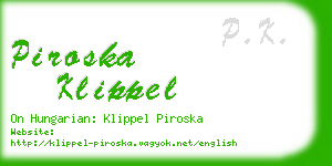 piroska klippel business card